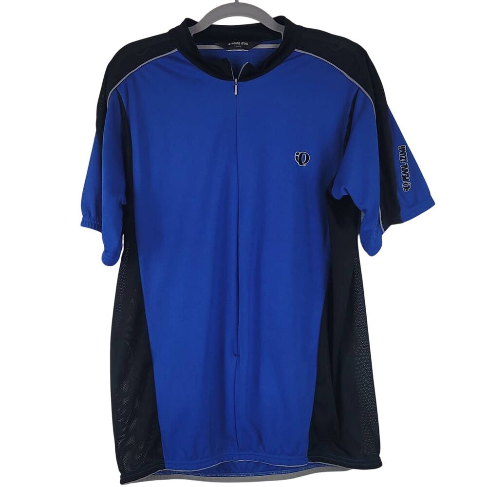 Pearl Izumi Mens Blue Black 3/4 Zip Athletic Wear Cycling Jersey XL